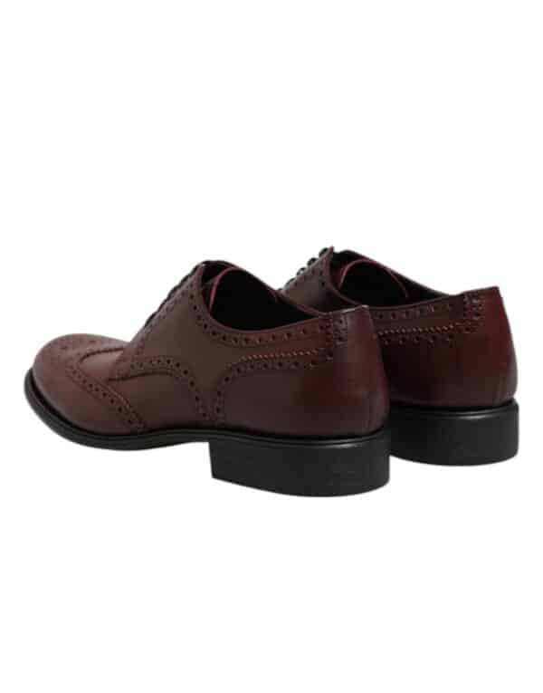 Dolce & Gabbana Brown Leather Lace Up Derby Dress Shoes – Image 5