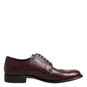 Dolce & Gabbana Brown Leather Lace Up Derby Dress Shoes