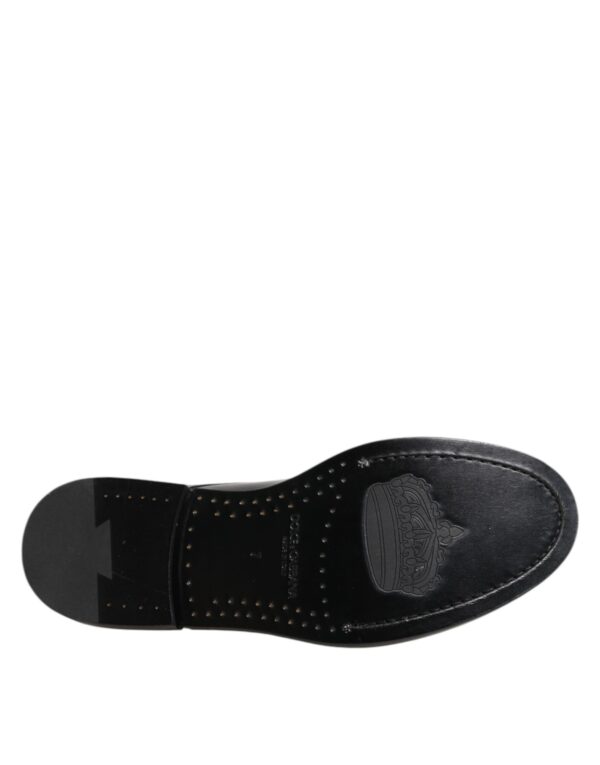 Dolce & Gabbana Black Leather Dress Lace Up Men Formal Shoes – Image 8