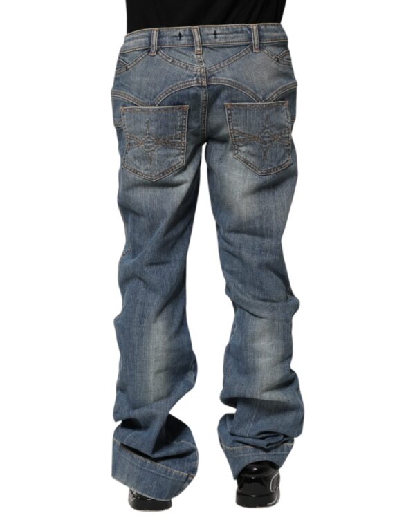 Just Cavalli Blue Washed Straight Fit Men Denim Jeans – Image 3