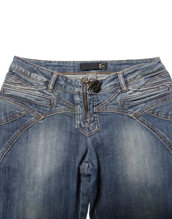 Just Cavalli Blue Washed Straight Fit Men Denim Jeans – Image 4