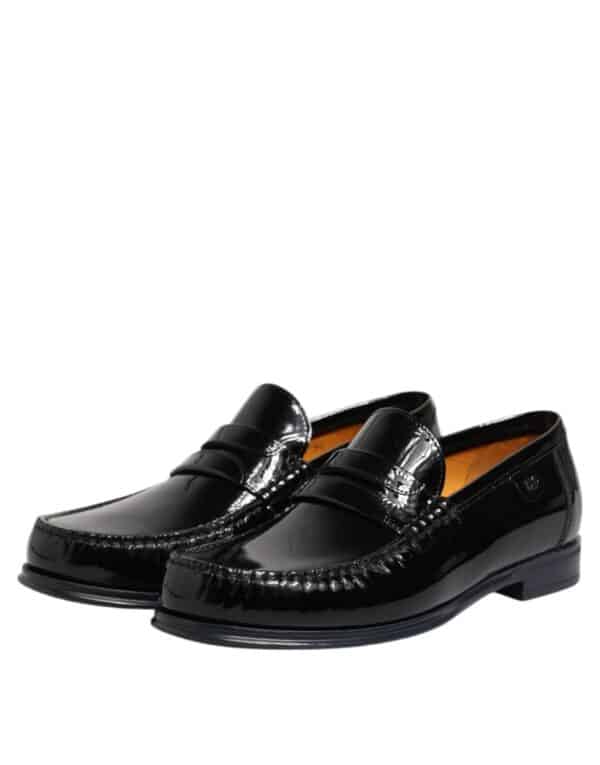 Dolce & Gabbana Black Leather Slip On Loafers Dress Shoes – Image 4