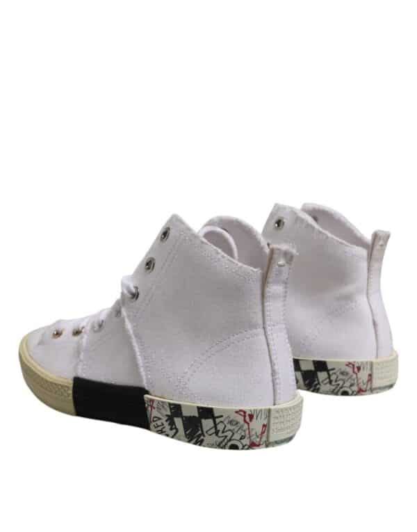 Maison Margiela White Lace Up Mid Top Women Sneakers Shoes – Image 4