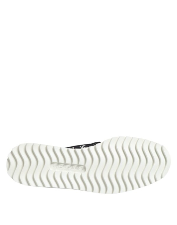 Dolce & Gabbana Black Slip On Printed Men Loafers Shoes – Image 8
