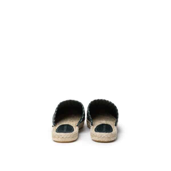 Bottega Veneta Green Leather Espadrille – Image 3
