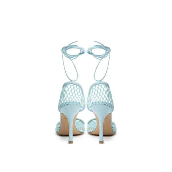 Bottega Veneta Blue Fabric And Leather Sandal – Image 3