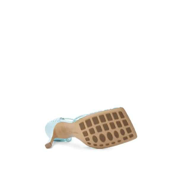 Bottega Veneta Blue Fabric And Leather Sandal – Image 4