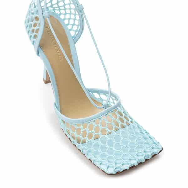 Bottega Veneta Blue Fabric And Leather Sandal – Image 5