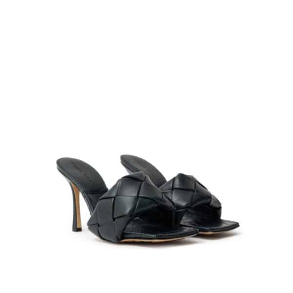 Bottega Veneta Green Leather Sandal – Image 2
