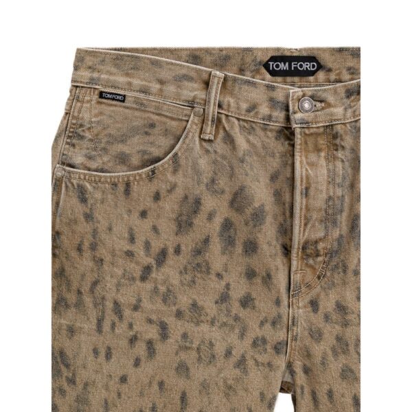 Tom Ford Beige Cotton Tapered Jean – Image 3