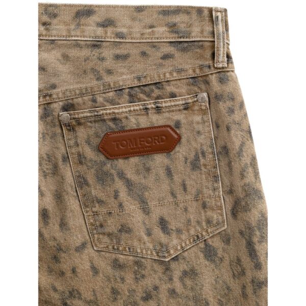 Tom Ford Beige Cotton Tapered Jean – Image 4