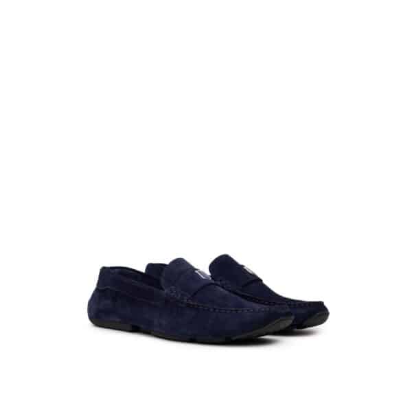 Bally Blue Leather Moccassin – Image 2