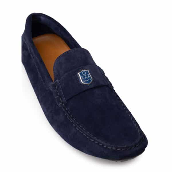 Bally Blue Leather Moccassin – Image 5