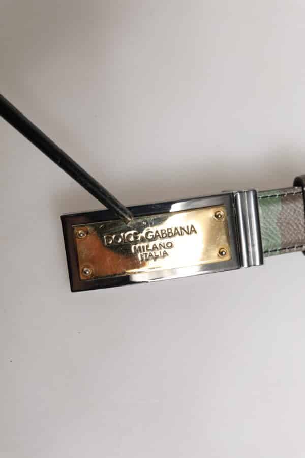 Dolce & Gabbana Multicolor Camouflage Metal Logo Buckle Belt – Image 5