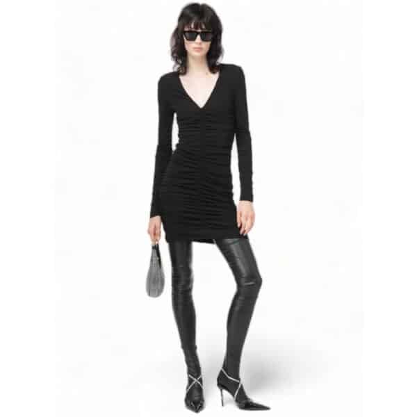 PINKO Black Nylon Dress – Image 4