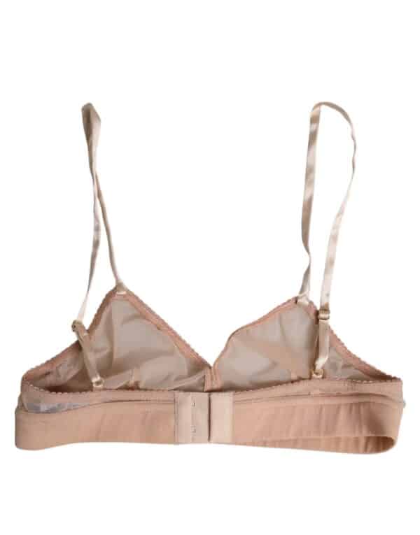 Dolce & Gabbana Powder Pink Nylon DG Logo Non Wire Bra Underwear – Image 4