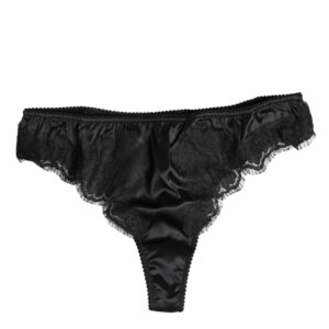 Dolce & Gabbana Black Silk Lace Stretch Bikini Panty Underwear