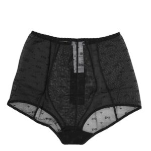Dolce & Gabbana Black Logo Girdle High Waisted Panty Underwear