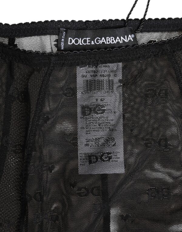 Dolce & Gabbana Black Logo Girdle High Waisted Panty Underwear – Image 5