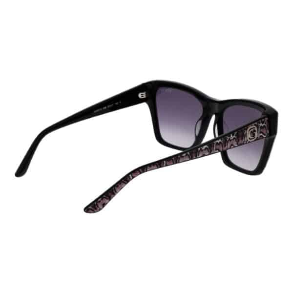 Lunettes de soleil noires avec motif serpent.