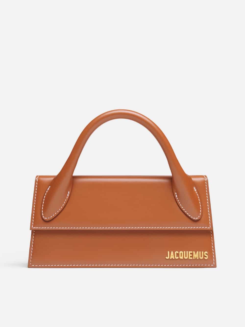 Sac à main en cuir couleur caramel de Jacquemus