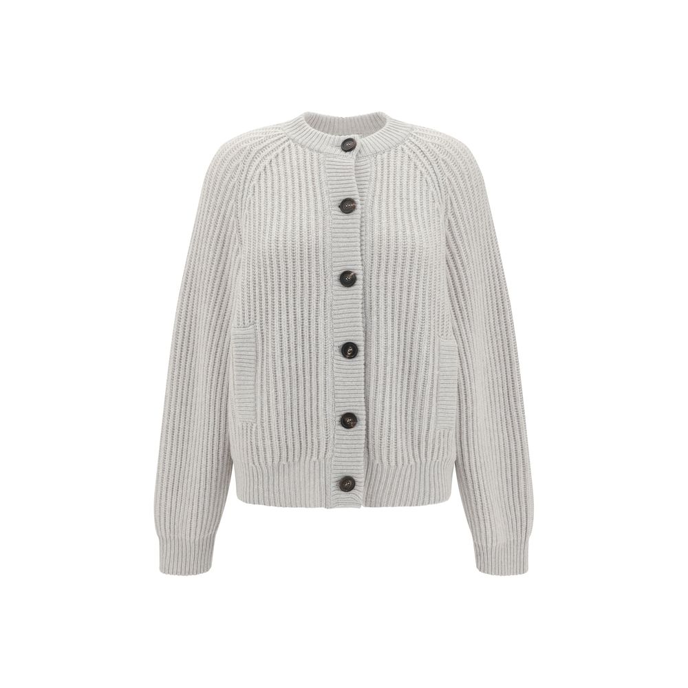 Pull gris à boutons avec poches