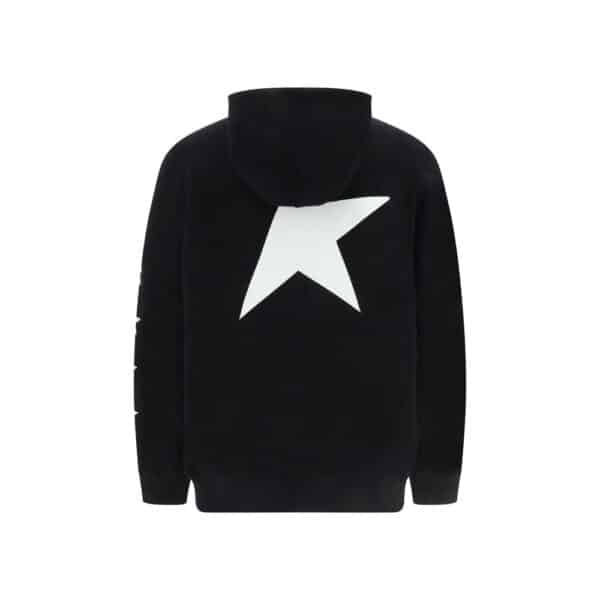 Sweat à capuche noir avec étoile blanche.