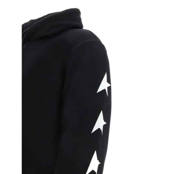 Sweat noir avec impression blanche sur la manche.