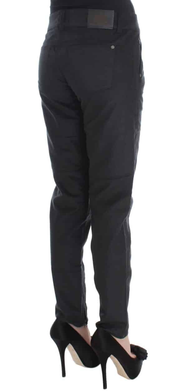 Ermanno Scervino Black Cotton Blend Regular Fit Pants – Image 4
