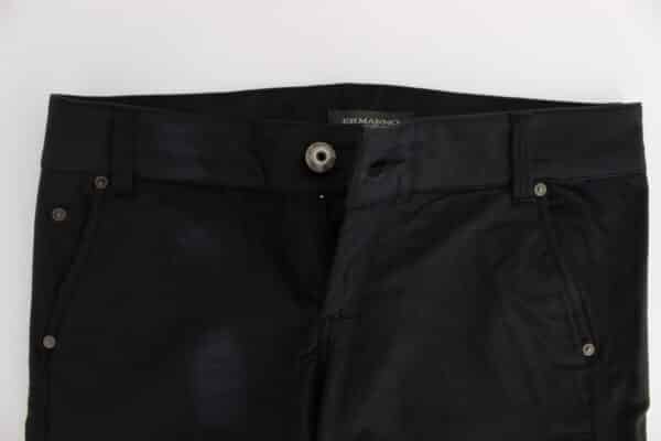 Ermanno Scervino Black Cotton Blend Regular Fit Pants – Image 5