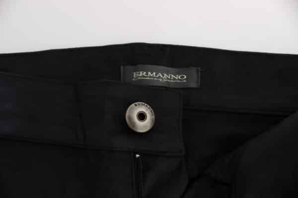 Ermanno Scervino Black Cotton Blend Regular Fit Pants – Image 6
