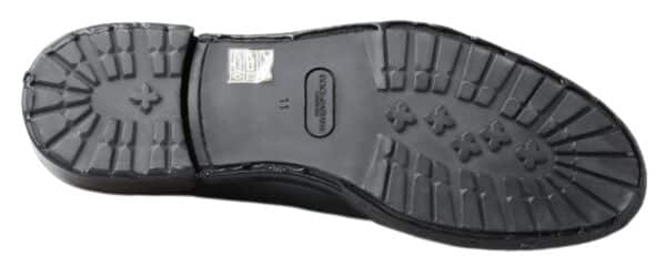 Dolce & Gabbana Black Leather Derby Dress Shoes – Image 3