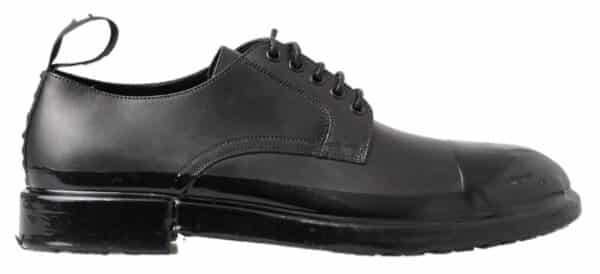 Dolce & Gabbana Black Leather Derby Dress Shoes