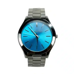 Michael Kors Slim Runway Stainless Steel Watch Blue Silver MK3292