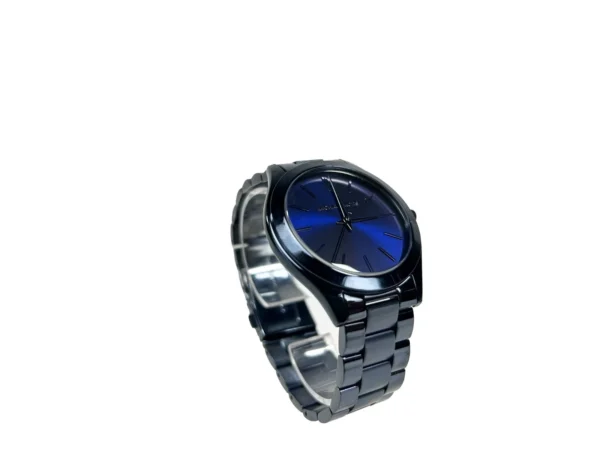 Michael Kors Slim Runway Stainless Steel Watch MK3419 Blue – Image 2