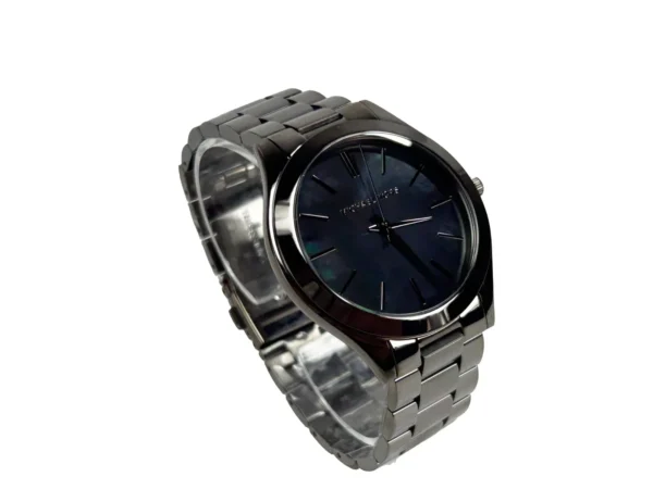 Michael Kors Slim Runway Gun Metal Stainless Steel Watch MK3413 – Image 2