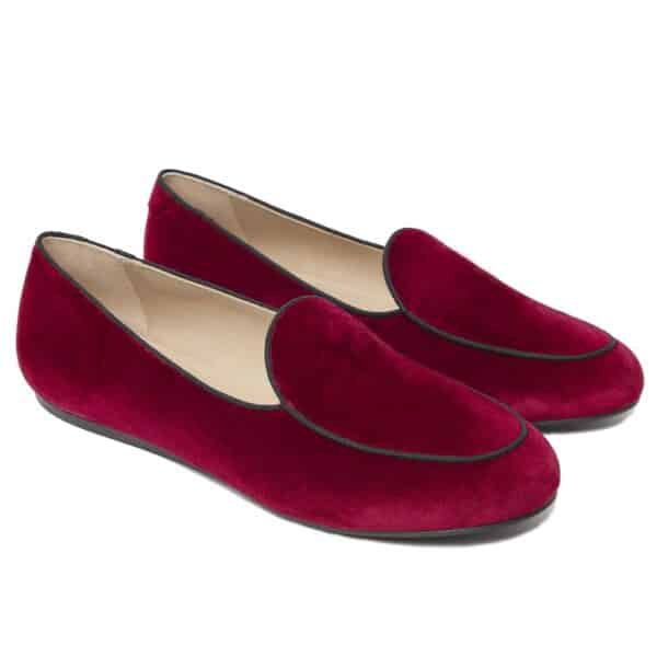 Charles Philip Red Velvet Loafer – Image 2