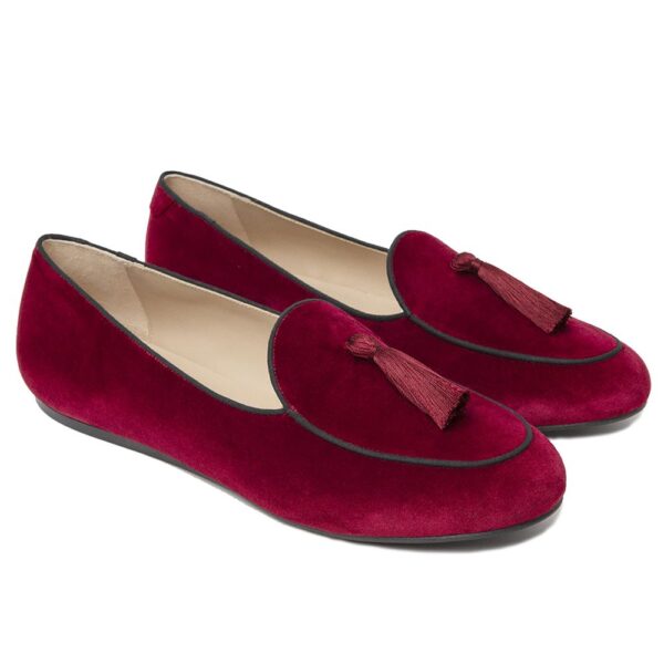 Charles Philip Red Velvet Loafer – Image 2