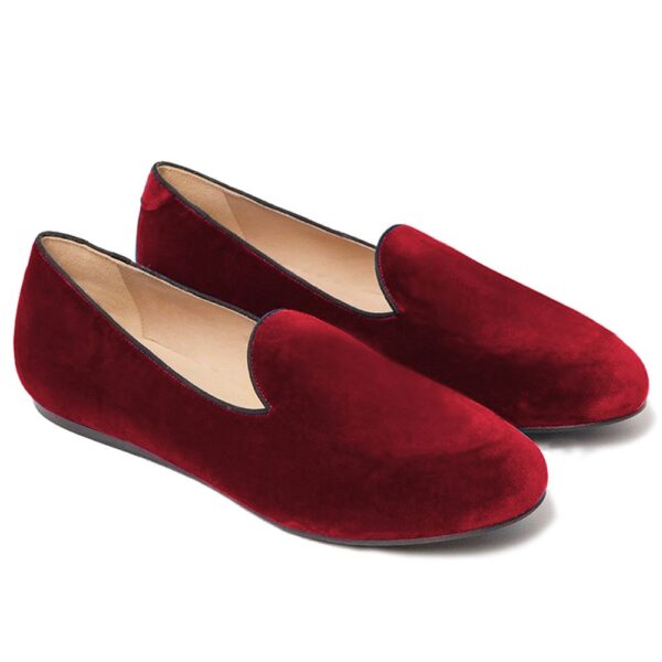 Charles Philip Red Velvet Loafer – Image 2