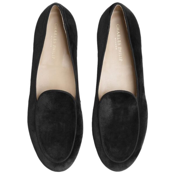 Charles Philip Black Velvet Loafer – Image 3