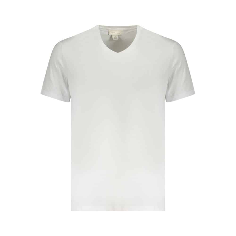 Calvin Klein White Cotton Men T-Shirt