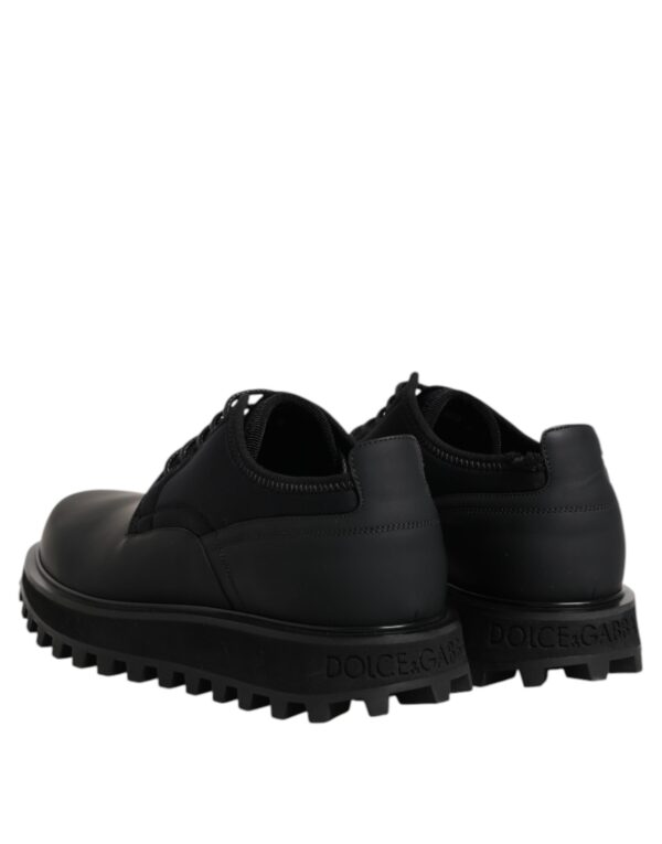 Dolce & Gabbana Black Leather Lace Up Trekking Dress Shoes – Image 5