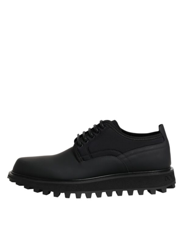 Dolce & Gabbana Black Leather Lace Up Trekking Dress Shoes – Image 6