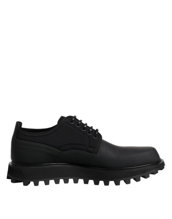 Dolce & Gabbana Black Leather Lace Up Trekking Dress Shoes – Image 7