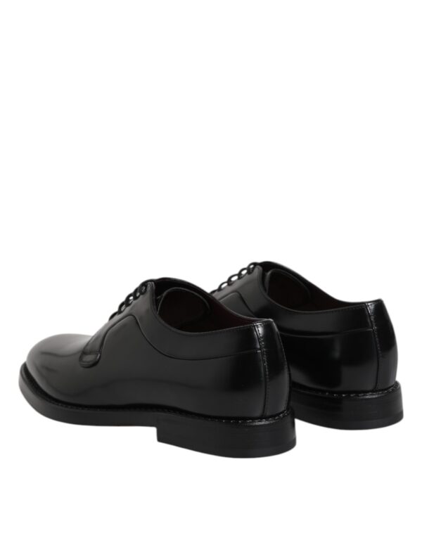 Dolce & Gabbana Black Calf Leather Lace Up Dress Derby Shoes – Image 5