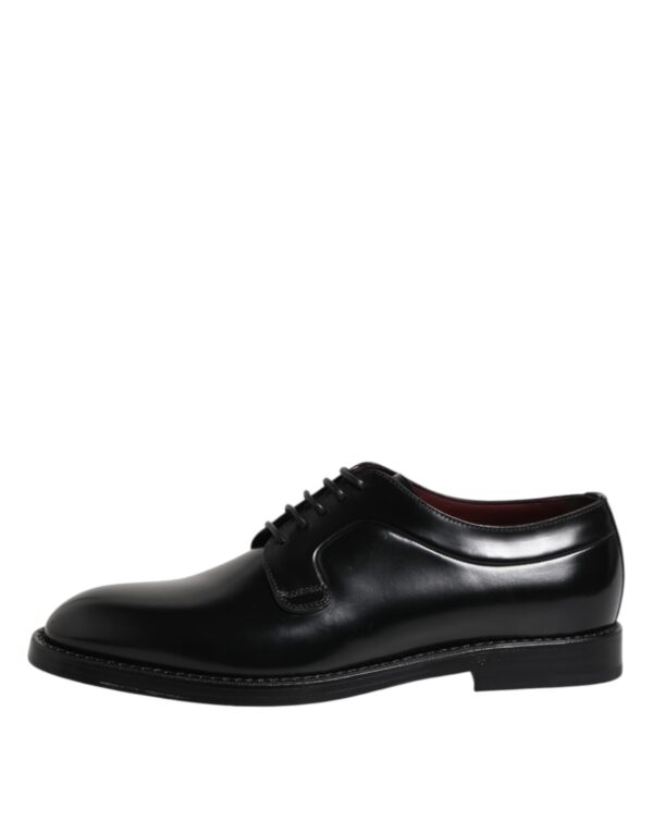 Dolce & Gabbana Black Calf Leather Lace Up Dress Derby Shoes – Image 6