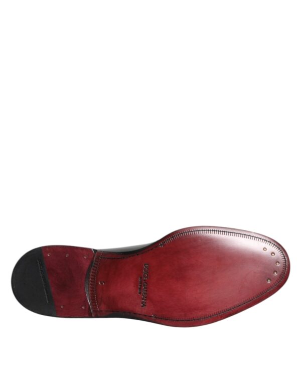 Dolce & Gabbana Black Calf Leather Lace Up Dress Derby Shoes – Image 8