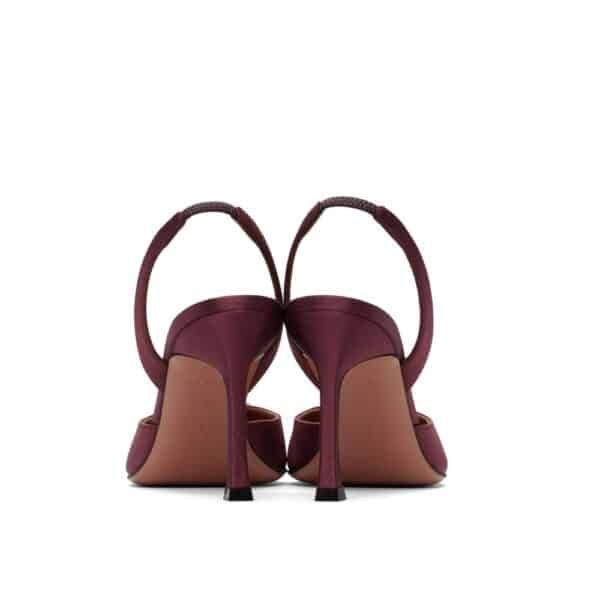 Amina Muaddi Camelia Sling 90 Satin Pumps – Image 3