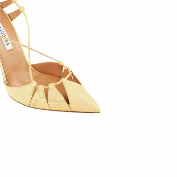 Aquazzura Aquazzurra Bellissima Woven Raffia Stiletto Sandals – Image 3