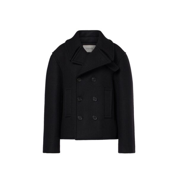 Saint Laurent Oversized Virgin Wool Peacoat